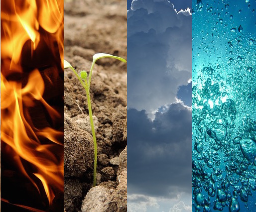Die vier Elemente - Luft, Feuer, Wasser, Erde